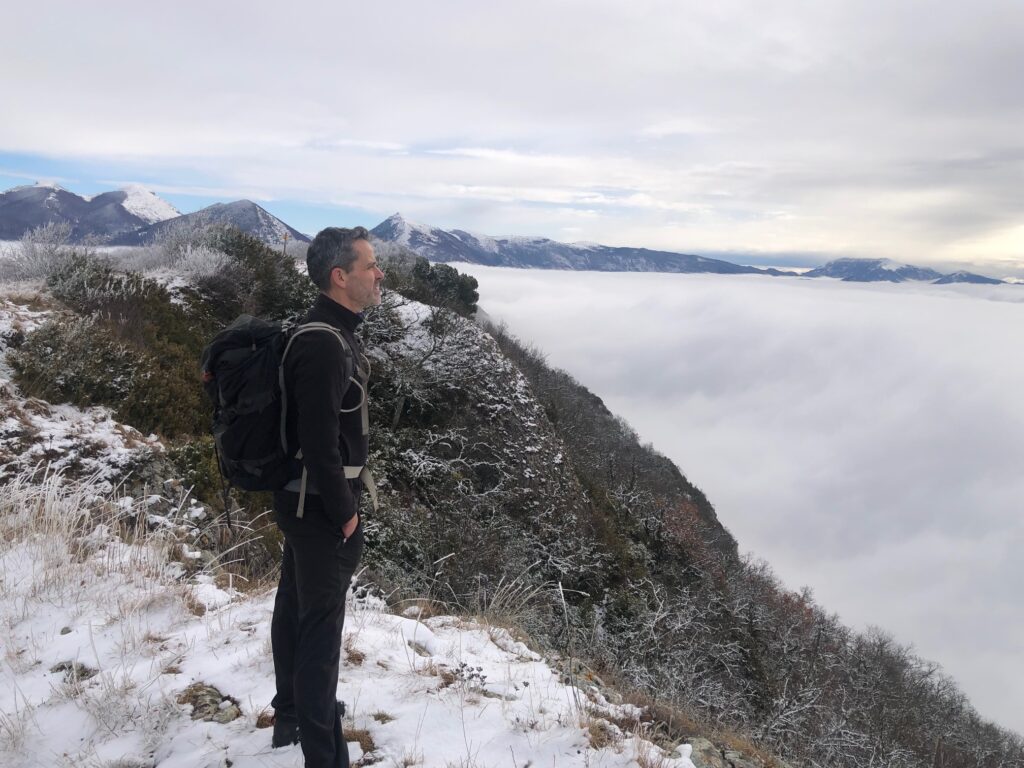 Sylvain Decoster montagne nuage, homme libre